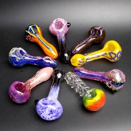 Colorful Super Glass Pipe Beautiful Glass Oil Burner Glass Tube Pipes Oil Nail Smoking Pipes Fast Shipping