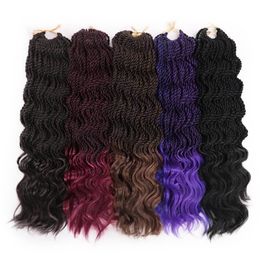 wholesale Senegalese Twist hair synthetic crochet Braids Hair pre twist Synthetic Ombre Braiding Hair Twist factory fashion women preloop