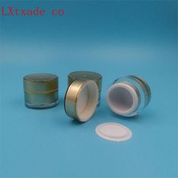5ml 10ml Golden Acrylic-Based Resin Lucifugal Empty Bottle jar Eye Gel Cream Empty Cosmetic Containers