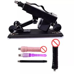 Electric Sex Toy Machine with Anal Dildo Masturbation Device, Powerful Automatic Love Machines for Women 6cm Retractable