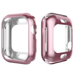 TPU Frame Case For Apple Watch 40mm 44mm 38mm 42mm Series 5 4 3 2 1 Protective Cover Cases Bumper For IWatch Bands Shell