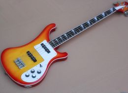 Four Colors 4 Strings Electric Bass Guitar with White Pickguard,Rosewood Fretboard