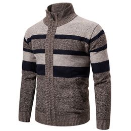 Designer Mens Knitted Sweaters Stand Collar Winter Wool Jumper Zipper Cardigan Sweatshirt Striped Men Sports Sweater Coat Jacket Pullover