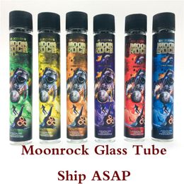 5ml nadelspitze flasche e saft Rabatt Moonrock Glasröhrchenpreroll-Verpackung Moonrock-leerer Glasbehälter trockener Herb-Verpackungsflasche schwarze Kunststoff-Kork-Röhrchen 120 * 20mm Instock