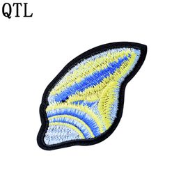 10 PCS Lovely Embroidery Conch Patch Badge for Teens Iron on Transfer Embroidery Patch for Clothes Jackets Jeans Hats Shoes Sew Accessories