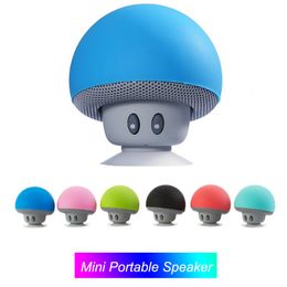 Mini Mushroom Bluetooth Speaker Wireless Stereo Music Speakers For Smartphones With Microphone Phone Stand Loudspeaker For Iphone 11 android