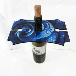 Wholesale Custom Rectangular Sublimation Wine Glass Holder Could Customized Your Own Design Heat Transfer Wine Plate