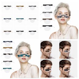 Deaf-mute Transparent Leopard Face Mask Reusable Masks Anti Dust Antifog Earloop Clear Lip PVC Printed Mask Designer Masks 9styles RRA3348