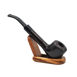 HORNET Natural Wood Smoking Pipe Handmade Black Tobacco Pipe 18cm Wood Pipe Gift Cigarette Cigar Tube