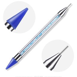 New Nail Point Drill Tool Acrylic Double-Head Drill Crayon Multi-Function Wax Head Point Drill Nail Pen Dotting Tool