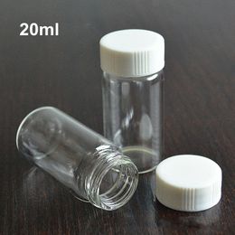 20ml Transparent Glass Empty Jar Reagent Bottles Round Cosmetic Jars Hand Portable Packing Pharmaceutical Bottles Jars Bottles DHL
