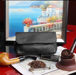 30pcs FIREDOG Genuine Leather Smell Proof Bag Smoking Tobacco Pipe Pouch Case Bag For 2 Pipes Tamper Philtre Tool Storage Bag