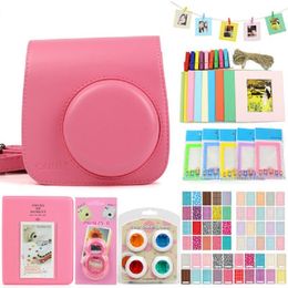 Popular fashion designer crossbody sling pu leather camera bag for Fujifilm instax mini 8 9 album lens frame 7 accessories kit