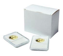 100pcs Professional Coin Display Slab Coin Holder Collecting Storage Box 40mm Coin Collection Box