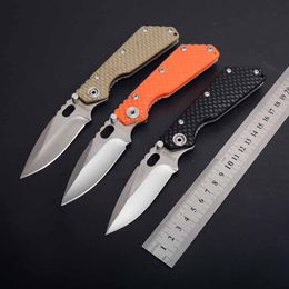 STRIDER Folding Tactical Knife High Hardness 5Cr13Wov Drop Point Edge G10 Steel Survival Knife EDC Tool Outdoor Camping Hunting Knives