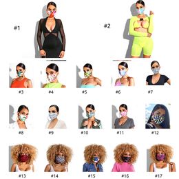 Face Mask Washable Dustproof Riding Cycling Sports Floral Print Fashion Masks Men and Women Wholesale Reusable Mask