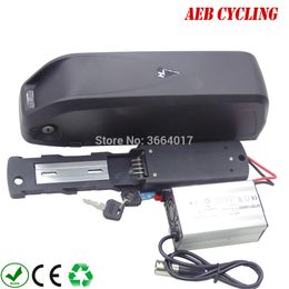 On sales free shipping to EU US 36V 17.4Ah Ebike Li-ion Hailong shark down tube battery for fat Tyre bike city with charger