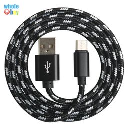 3m nylon Lattice Braided Charging data Cable Type-c/Micro Fast chargering