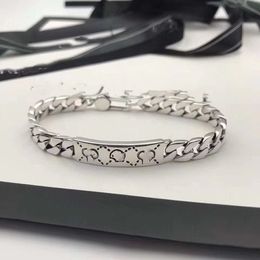 High Quality Sterling Silver 925 Chain Bracelet Elf Skull Top Bracelet for Unisex Bracelets silver Fashion Accessories Supply