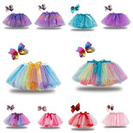 Baby Kids Skirt Girls Princess Stars Glitter Dance Tutu Skirt Children Sequins Party Dance Ballet Skirts with hairpinsT2I51212