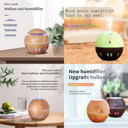 Colourful LED Air Humidifier Purifier Hollow-Out Crack Humidifier Mute Humidification Seven Colours USB LED Light 130MM 5V 3W DHL Free