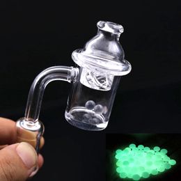 XXL Quartz Banger Nail with Cyclone Spinning Carb Cap and Glowing Terp Pearl For Oil Rigs Glass Bongs 10mm 14mm 18mm