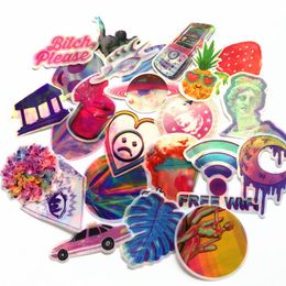 5 Sets = 250PCS Colourful Stickers Colourful Trolley Case Notebook PVC Waterproof Stickers