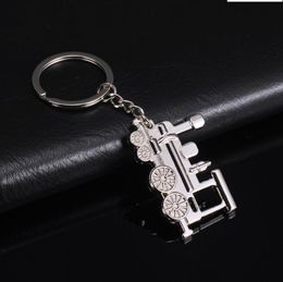 Keychain Retro Locomotive Car Key Holder metal relief Bag Charm Accessories Fashion New Key Chain