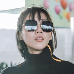 2020 Europe And The United States New Square Metal Sunglasses Fashion Polygon Sunglasses Trend Plain Large Frame Sunglasses Wholesale