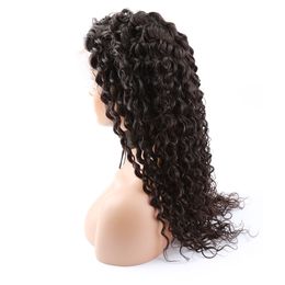 Brazilian Virgin Hair Glueless Lace Front Wigs For Black Women Human Hair Curly Medium Cap Natural Color Bellahair