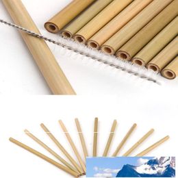 Bamboo Straws Bamboo Drinking Straw Reusable Eco Friendly Handcrafted Natural Drinking Straws and Cleaning Brush 100pcs