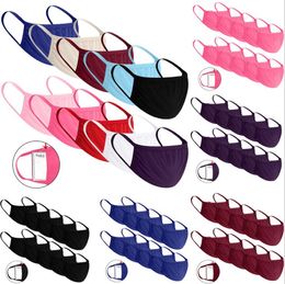 Respirators Adjustable Earrope Mouth Mask Reusable Dustproof Protective Face Masks Outdoor Sunshade Anti-UV Breathable Gauze MaskLSK357