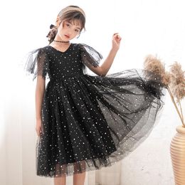 Girl's gauze skirt summer explosion models star net yarn super fairy princess skirt Korean temperament dress WY1440