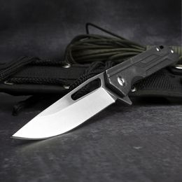 Folding Pocket Knife D2 Utility Combat Hunting Survival Flipper Knives Bearing Tactical Outdoor EDC Multi Tools