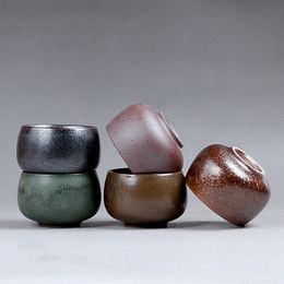Zen tea master cup accessories home decor Ceramic personal water cup Retro stoneware tea cup vintage teacup