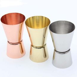 15/30ML Double Head Measuring Cup Gold Stainless Steel Bar Cocktail Measuring Cups Jigger Liquor Measuring Cup Customizable SN4542