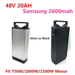 48V 20ah built-in Samsung cells Rear Rack Electric bike battery 750W 1000W Lithium ion With 30A BMS 54.6V 2A charger