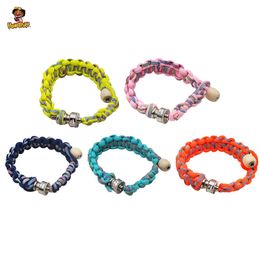 Honeypuff Bracelet Shaped Metal Smoke Pipe Jamaica Rasta 280MM Portable Smoke Fluorescence Hand Tobacco Pipes Gift Smoking Wholesale