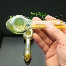 Europe and Americaglass pipe bubbler smoking pipe water Glass bong New Colourful yellow lengthened