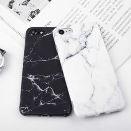 Marble Stone Gel Case for Apple IPhone 7 6s 6 8 Plus 11 PRO SE X 10 XR XS Max Cases Black White Soft Squishy Phone Case Wholesale