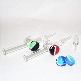 hookahs Mini Nectar Oil Rigs glass smoking dab rig silicone mouthpiece for bong