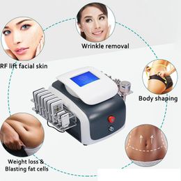 6 IN 1 Ultrasound Cavitation Slimming Machine 40K Ultrasonic Lipo laser RF Vaccum Body Wrinkle removal