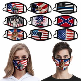 2020 American Flag Face Mask Washable Reusable Ice Silk Printed Mask Mississippi Flag American Independence Day Anti Dust Masks HHA1473