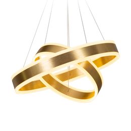 Moderne LED-Pendelleuchte mit goldenem Hängeglanz, LED-Ring-Kreis-Aufhängung, Kronleuchter-Lampe für Wohnzimmer, Esszimmer, Schlafzimmer, Restaurant, Hotel