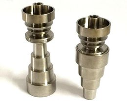 Domeless Titanium Nail fits to 10mm 14mm &18mm.GR2 Pure Titanium Nail 6 In 1 for Water Pipe Glass Bong