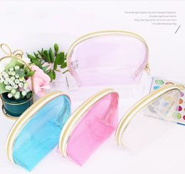 Fashion Women Makeup Case Transparent Cosmetic Bags Transparent Cosmetic Pouch Ladies Jelly Bag Portable Make Up Pouch Organiser