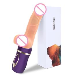 Powerful Heating Big Dildo Vibrators for Girl Magic Wand Body Thrusting Massager Sex Toys For Woman Clitoris Stimulate Female CX200708