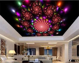 Custom Luxury Flower 3d Zenith Wallpaper Rotating Flower Exquisite Mural Home Decor Living Room Bedroom Zenith HD Wallpaper