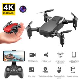 LF606 Wifi FPV RC Drone Quadcopter 4K HD con fotocamera da 2.0 MP Rotazione a 360 gradi Mini portatile pieghevole Outdoor Flying Aircraft Boy Toy Gift