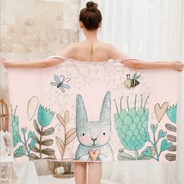 Microfiber Bath Towel Wearable Womens Spa Wrap Printing Beach Towels Shower Quick-Drying Towel Microfiber 70*140cm free shipping HHA1443